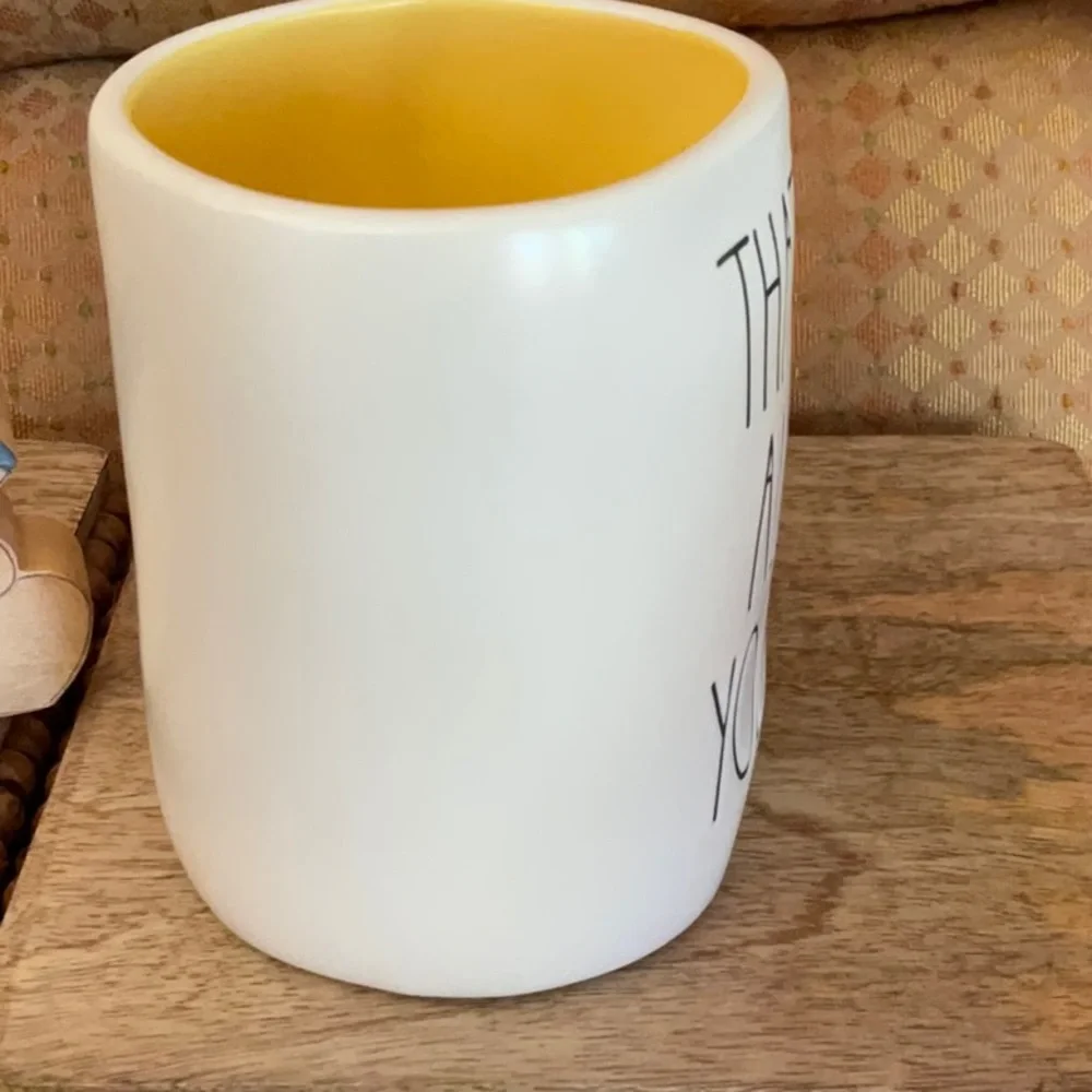 🌸3 for $18🌸 Rae Dunn THAT’S ALL YOLKS Mug Yellow Handle/Interior NWT